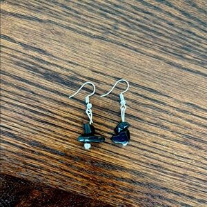 Elegant Black Stone Earrings